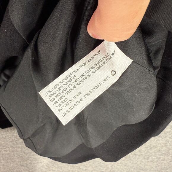 A New Day Blazer Women S Small Black Button Up Collared Long Sleeve Lined - Picture 4 of 7